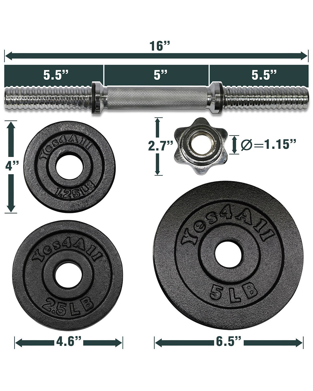 Yes 4 All Adjustable Dumbbells